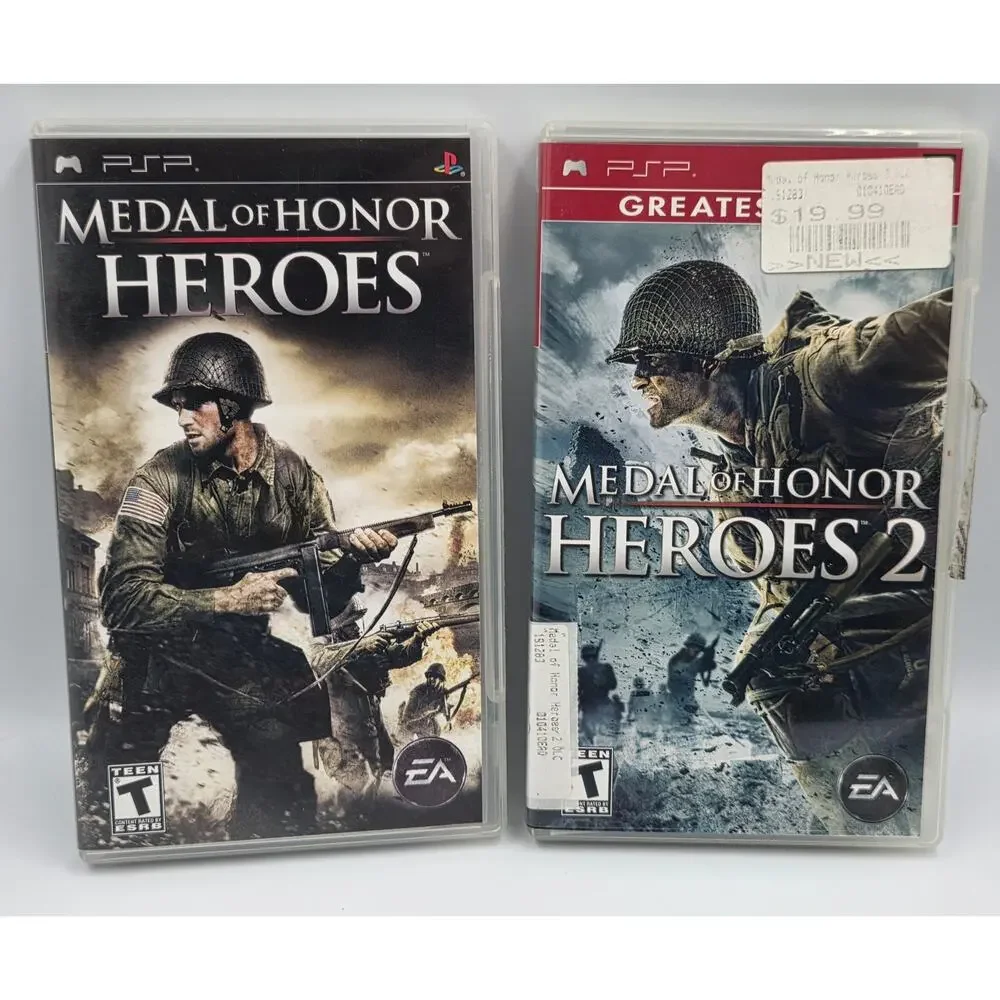 PSP Medal of Honor: Heroes (Sony PSP, 2006) & Heroes 2 Manual Clean Tested
